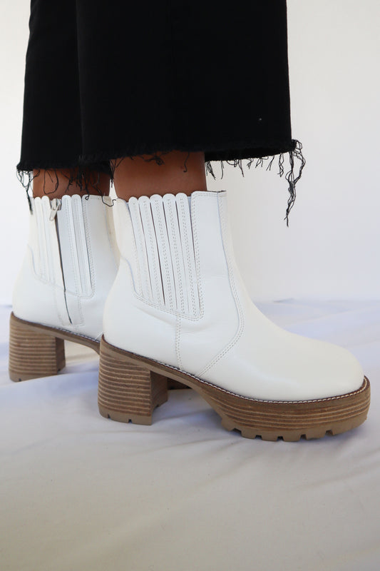 White Heel Boots