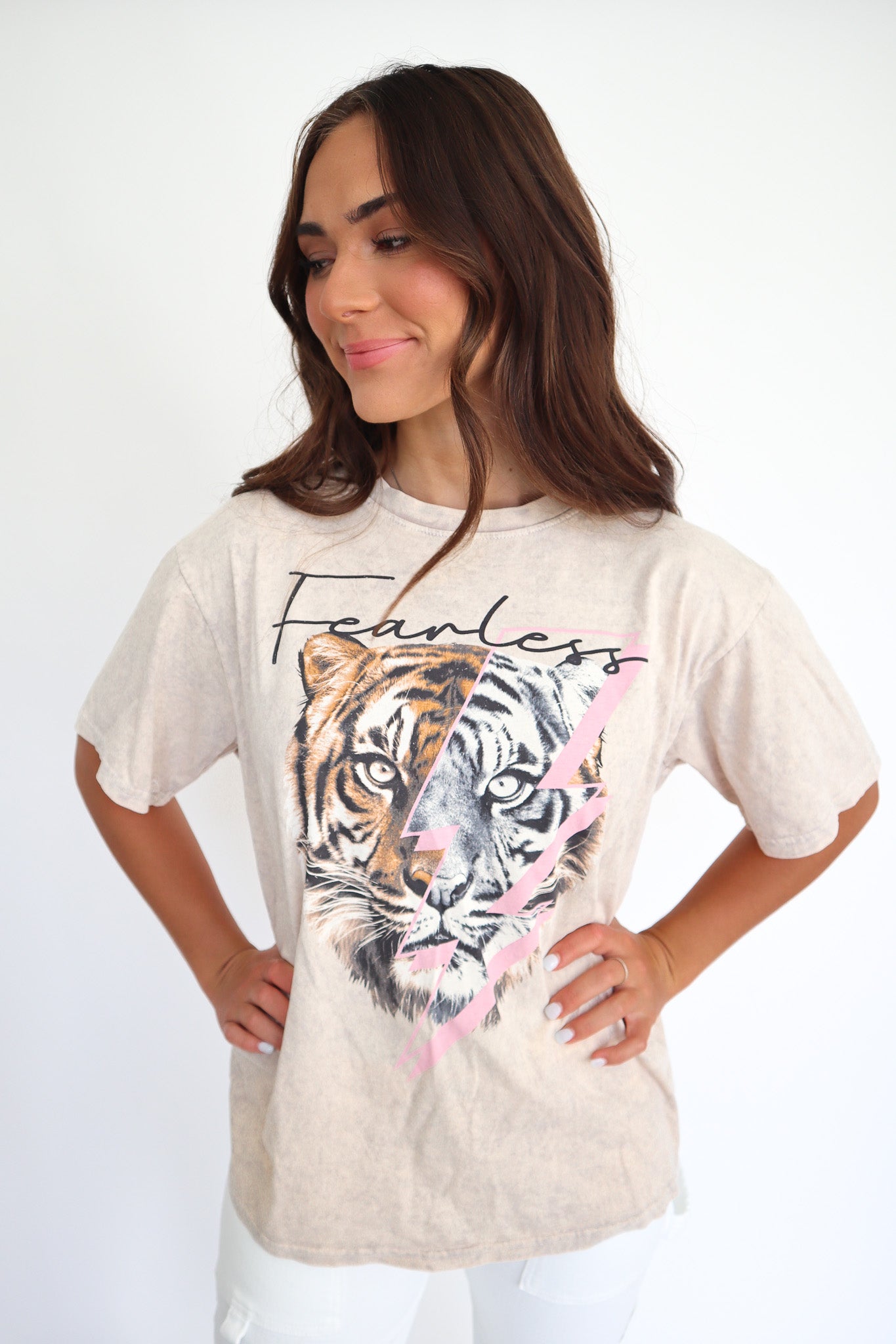 Oversized Fearless Graphic Tee