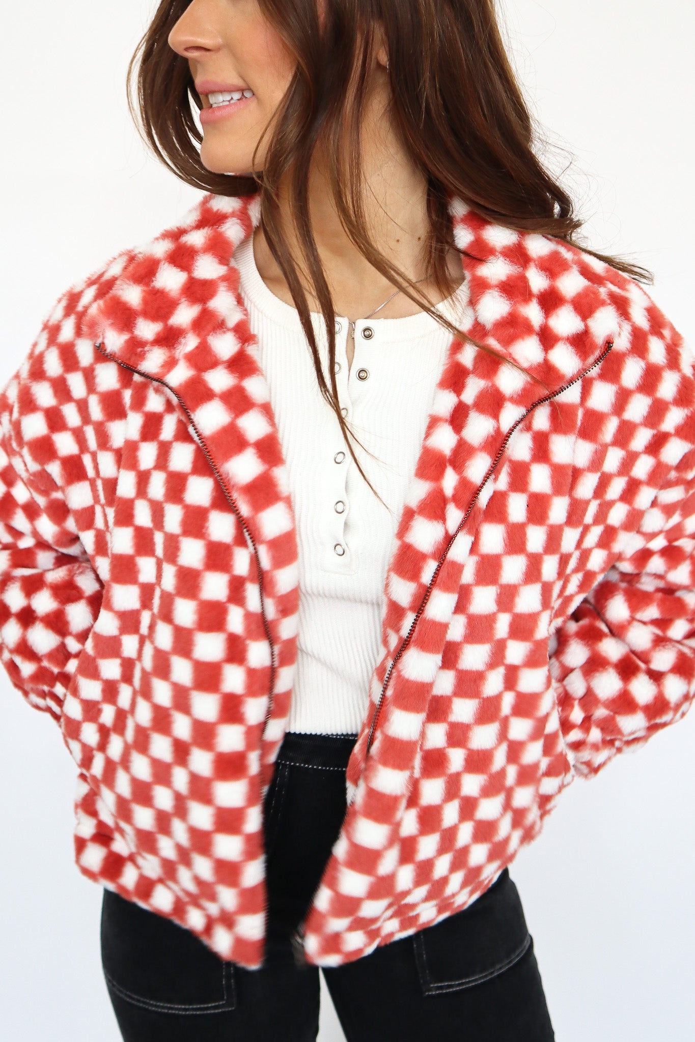 Checker Teddy Jacket