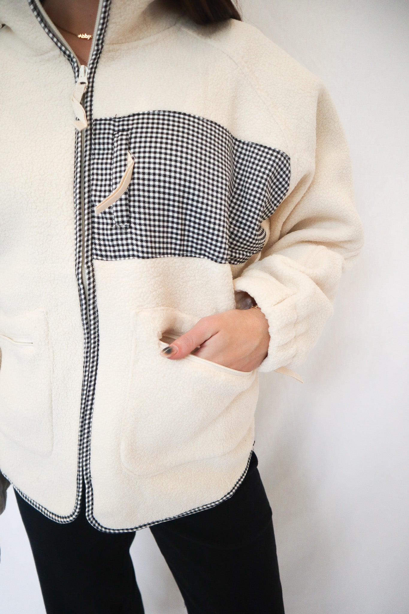 Ivory Checkered Jacket